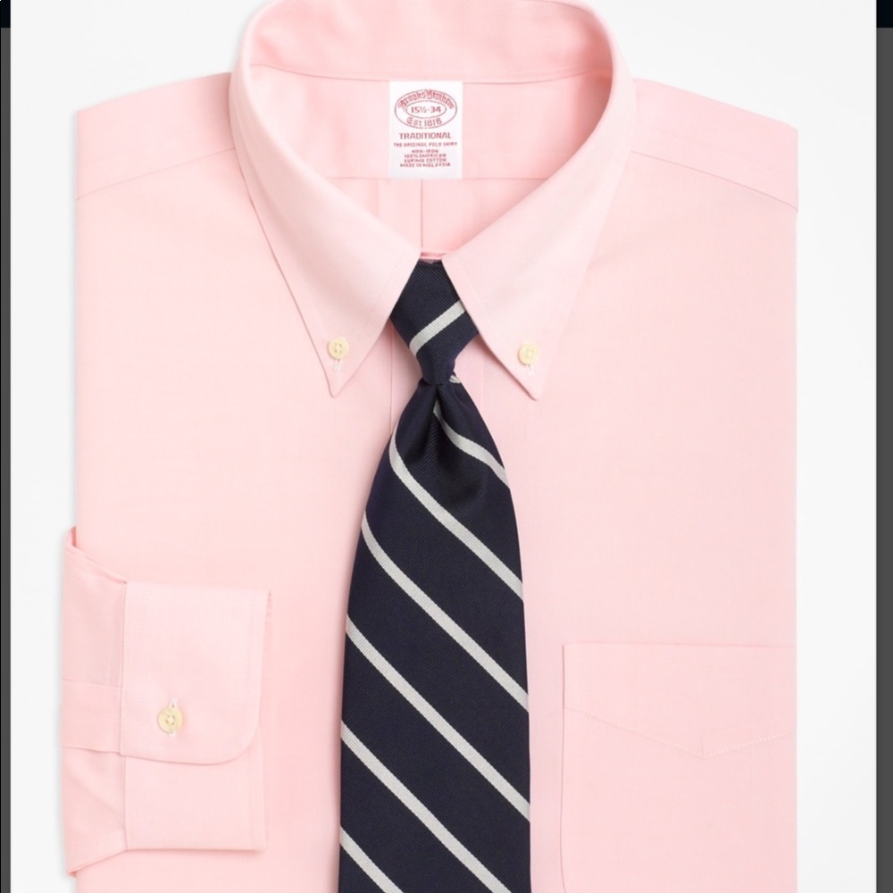 Brooks Brothers men’s light pink button down shirt